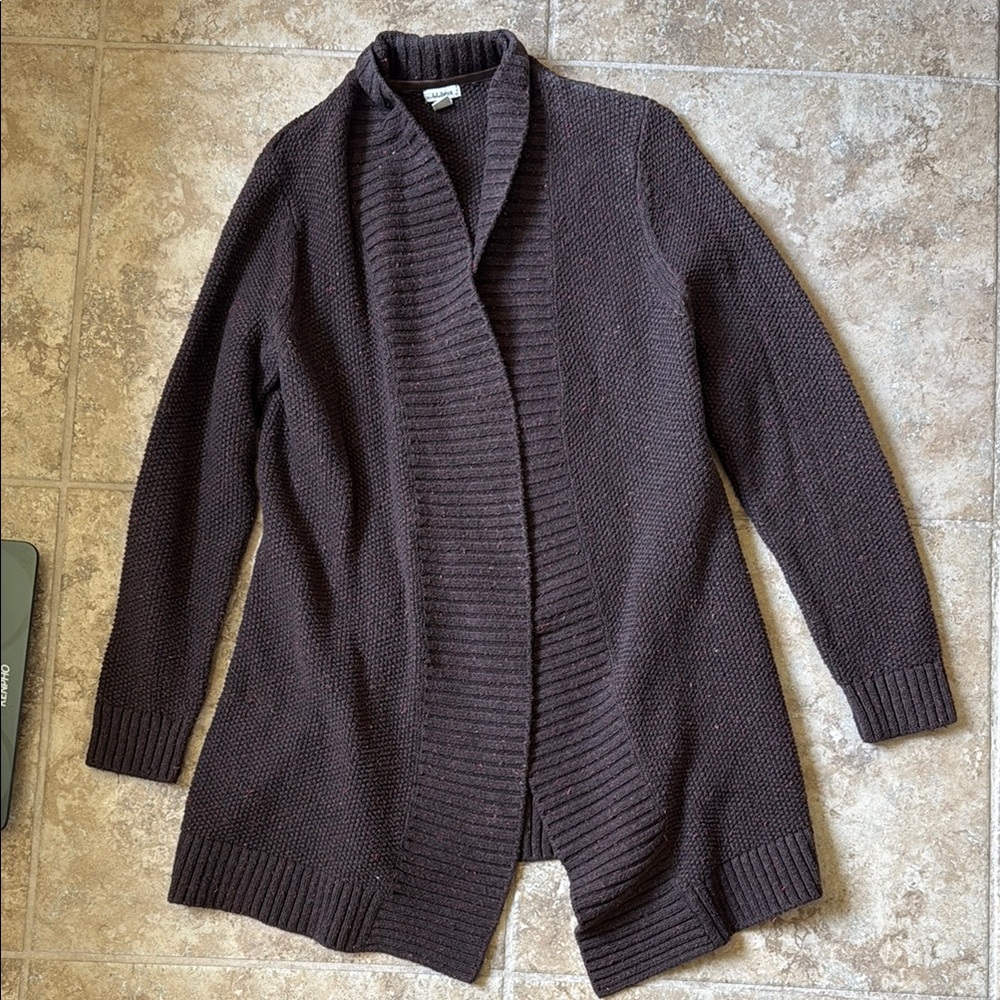 L.L. Bean Women's Dark Brown Cardigan Sweater